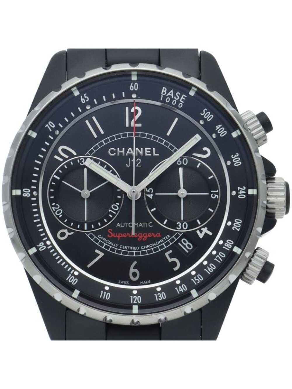 Chanel Superleggera Watch 41 Chronograph Box Ceramic Black